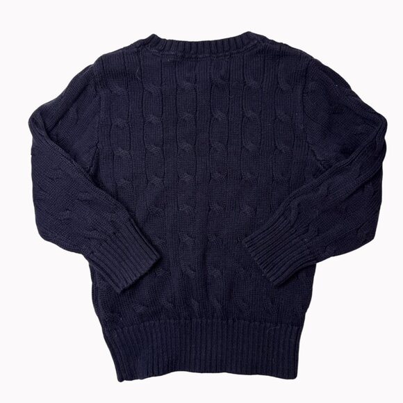 Polo Ralph Lauren Boys Navy Cable Knit Sweater 2T‎ Preppy Old Money Heritage - Picture 2 of 5